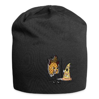 Hier ist die Ananas - Jersey-Beanie - Schwarz - Vorne