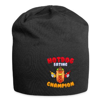 Hot dog - Jersey Beanie - black - Front