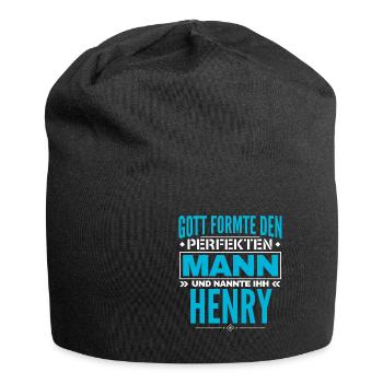 Henry Name Design - Jersey-Beanie - Schwarz - Vorne