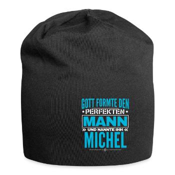 Michel Name Design - Jersey-Beanie - Schwarz - Vorne