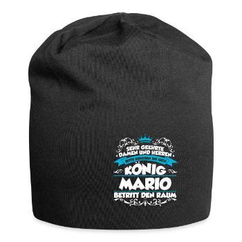 Mario Name Design - Jersey-Beanie - Schwarz - Vorne