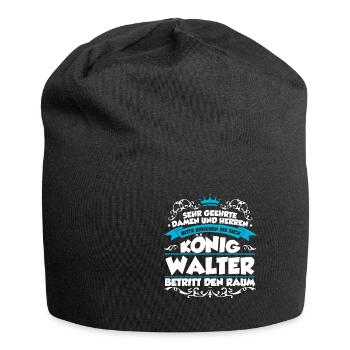 Walter Name Design - Jersey-Beanie - Schwarz - Vorne