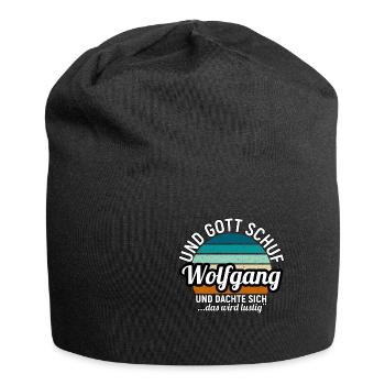 Wolfgang - Jersey-Beanie - Schwarz - Vorne