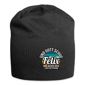 Florian - Jersey-Beanie - Schwarz - Vorne
