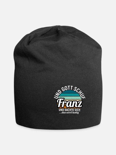 Franz - Jersey-Beanie - Schwarz