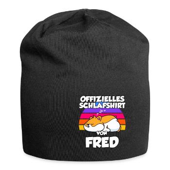 Offizielles Schlafshirt Von Fred - Jersey-Beanie - Schwarz - Vorne