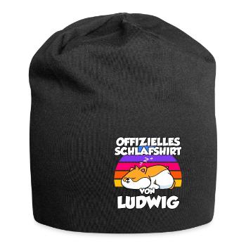 Offizielles Schlafshirt Von Ludwig - Jersey-Beanie - Schwarz - Vorne