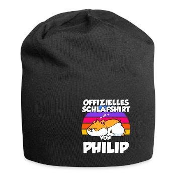 Offizielles Schlafshirt Von Philip - Jersey-Beanie - Schwarz - Vorne