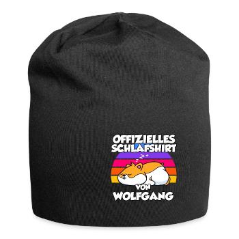 Offizielles Schlafshirt Von Wolfgang - Jersey-Beanie - Schwarz - Vorne