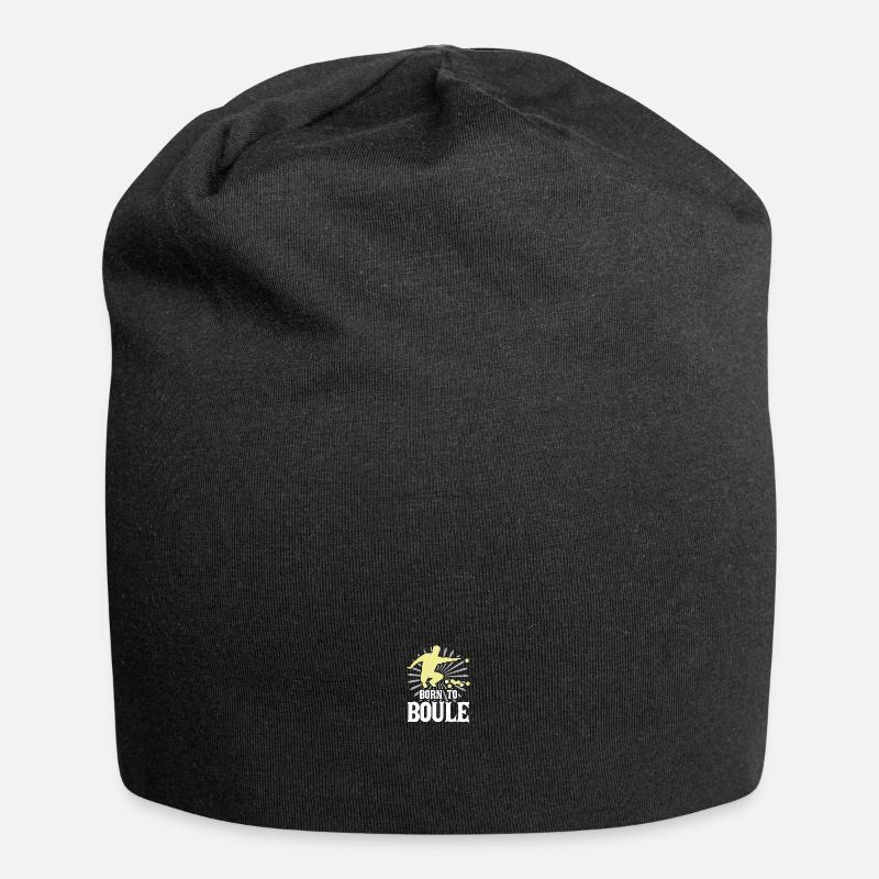 Né pour les boules Les joueurs de boules lancent la balle - Bonnet en jersey - noir