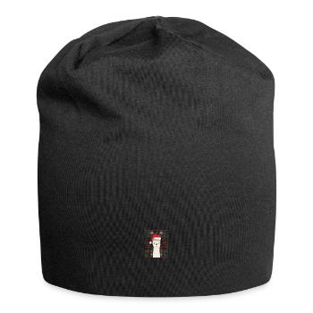 Lama de Noël laid - Bonnet en jersey - noir - Devant