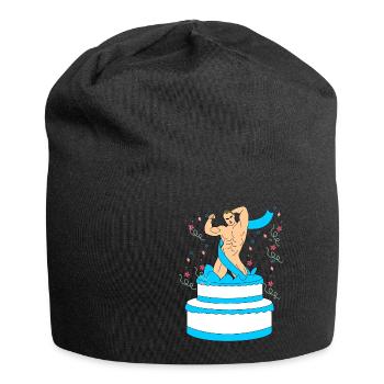 Striptease Überraschung Mann Nackt Junggesellen - Jersey-Beanie - Schwarz - Vorne