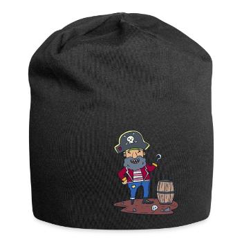 Pirat Räuber Rum - Jersey-Beanie - Schwarz - Vorne