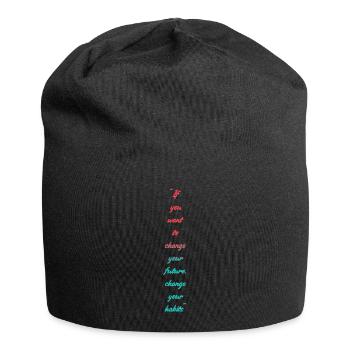 Change your habits - Jersey-Beanie - Schwarz - Vorne