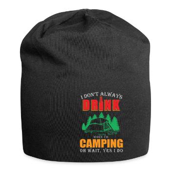 Camping Camper Outdoor Sommer Design - Jersey-Beanie - Schwarz - Vorne