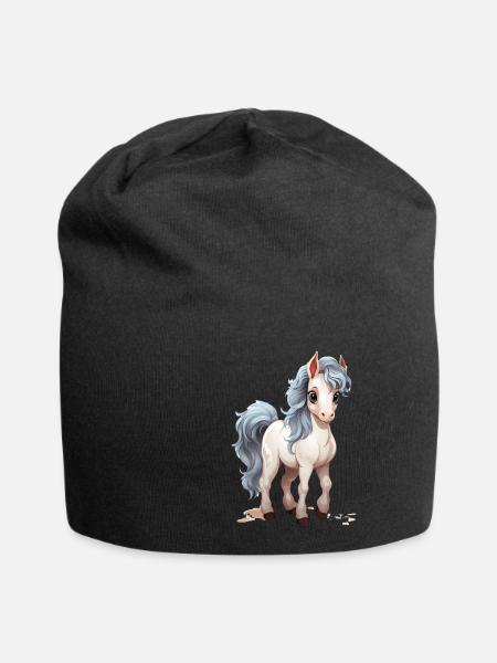 Bébé cheval mignon - Bonnet en jersey - noir