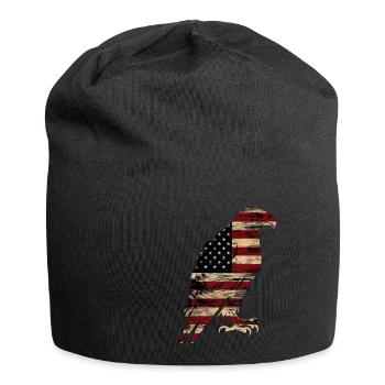 Drapeau américain Eagle Silhouette American Heritage 2 - Bonnet en jersey - noir - Devant