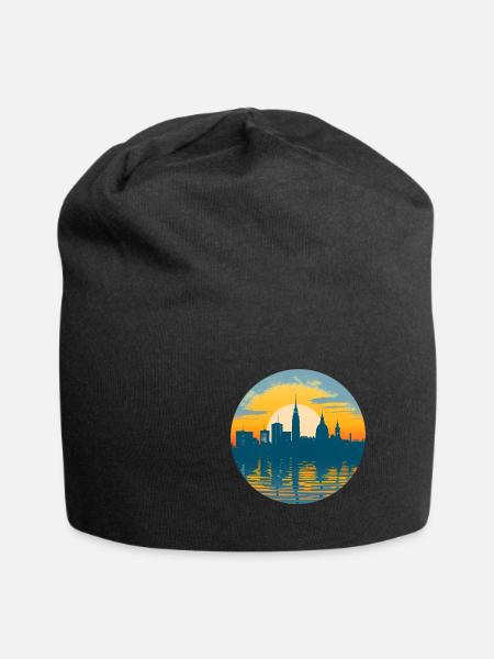 Potsdam Skyline - Jersey-Beanie - Schwarz