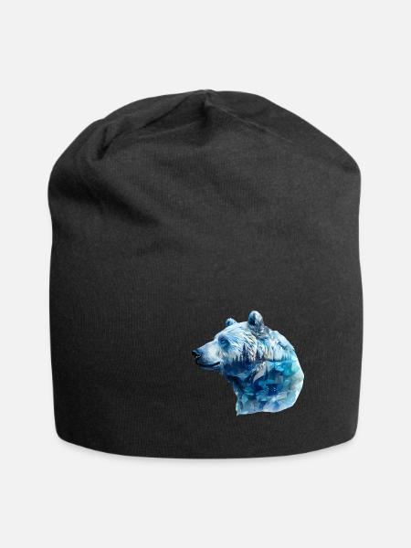 Eisbär - Jersey-Beanie - Schwarz