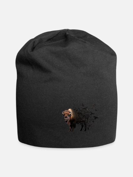 Bison - Jersey-Beanie - Schwarz