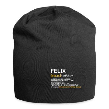 Felix - Jersey-Beanie - Schwarz - Vorne