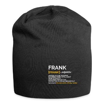 Frank - Jersey-Beanie - Schwarz - Vorne