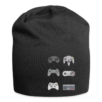 Gaming Retro Controller Nerd vintage Geschenk - Jersey-Beanie - Schwarz - Vorne