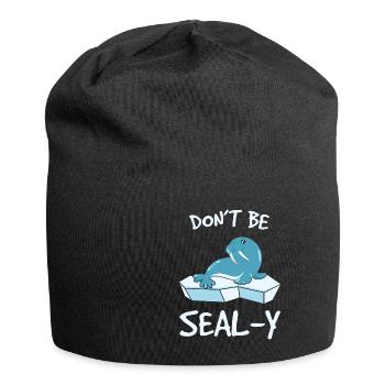 Ne soyez pas Seal-y Seal Funny Animal Puns - Bonnet en jersey - noir - Devant