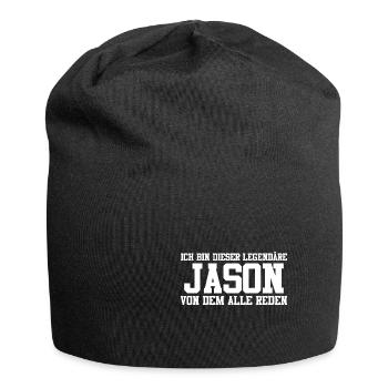 Jason Name Design - Jersey-Beanie - Schwarz - Vorne