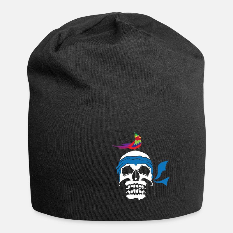 Pirat - Jersey-Beanie - Schwarz