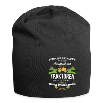 Bauer Farmer Geschenk Landwirtschaft Spruch Lustig - Jersey-Beanie - Schwarz - Vorne