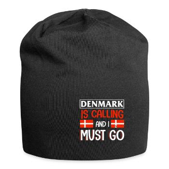 Danemark drapeau danois cadeau Doux drôle - Bonnet en jersey - noir - Devant