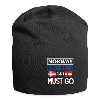 Norwegen - Jersey-Beanie - Schwarz - Vorne