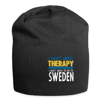 Schweden Flagge Lustig Geschenk Schwedische Flagge - Jersey-Beanie - Schwarz - Vorne