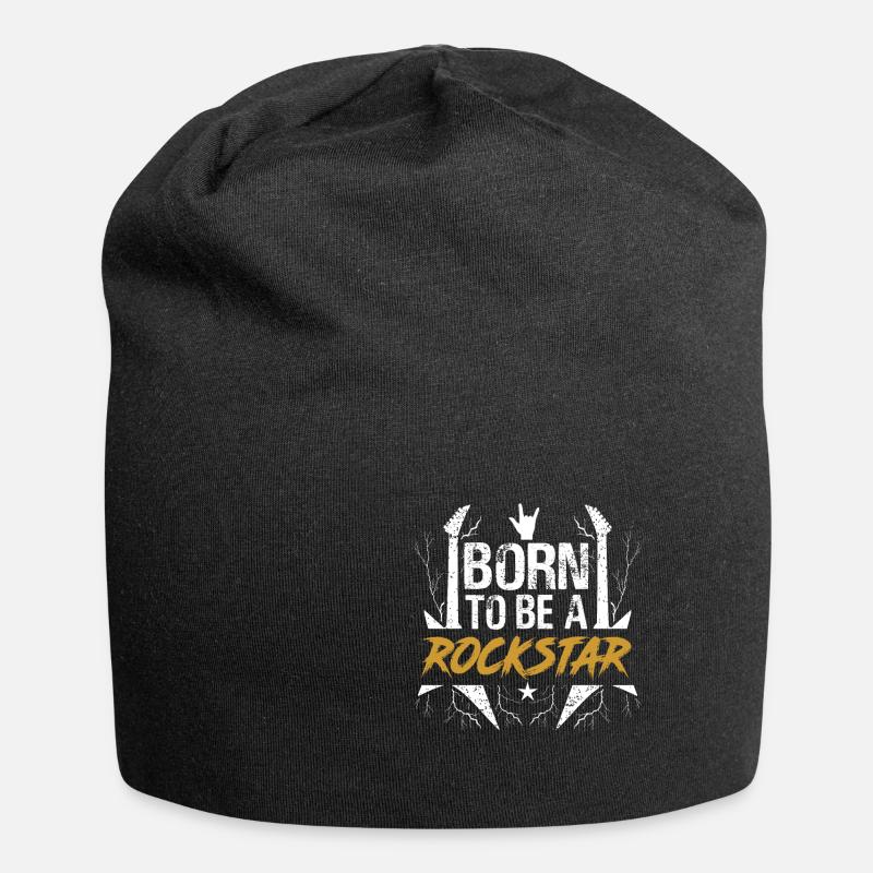 guitare - Bonnet en jersey - noir