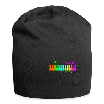 Klavier - Jersey-Beanie - Schwarz - Vorne
