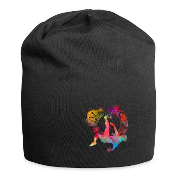 Fußball Fußball spielen Geschenk Fußballer - Jersey-Beanie - Schwarz - Vorne