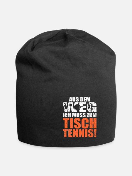 Tischtennis - Jersey-Beanie - Schwarz