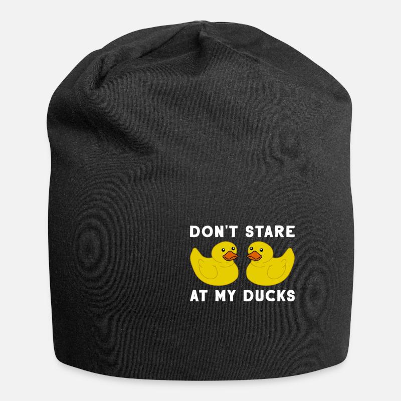 Canard caoutchouc caoutchouc canard canard jouet de bain canard - Bonnet en jersey - noir