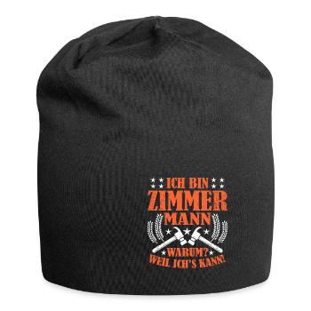Zimmermann - Jersey-Beanie - Schwarz - Vorne