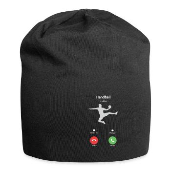 Handball handball jouer cadeau idée cadeau - Bonnet en jersey - noir - Devant