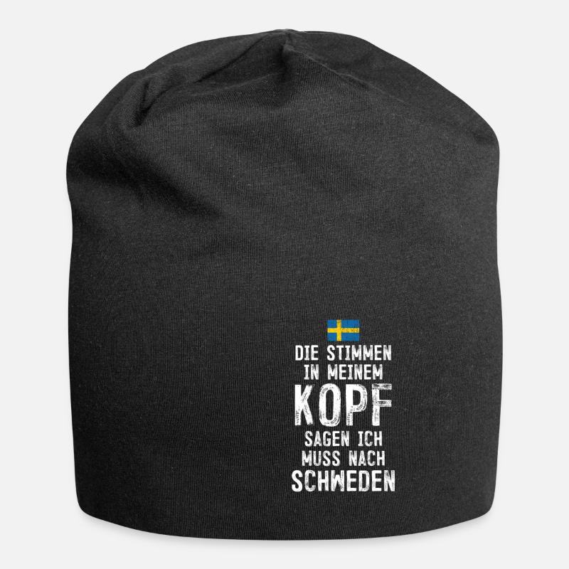 Suède - Bonnet en jersey - noir