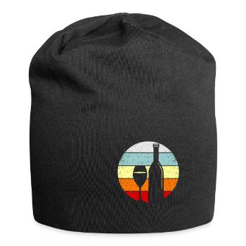 Wein - Jersey-Beanie - Schwarz - Vorne