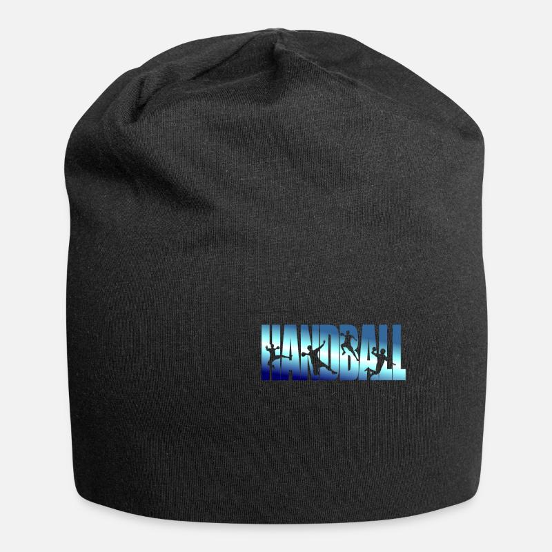 Handball Handball spielen Geschenk Geschenkidee - Jersey-Beanie - Schwarz