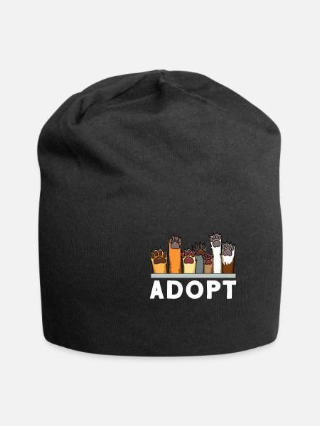 Tier Tierheim Hund Rettung Adoptieren Tierschutz - Jersey-Beanie - Schwarz