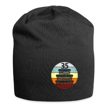 35. Geburtstag - Jersey-Beanie - Schwarz - Vorne