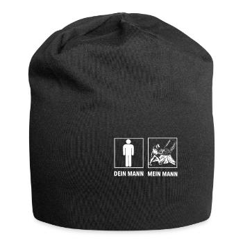 Holzfäller Waldarbeiter Holz machen Kettensäge - Jersey-Beanie - Schwarz - Vorne