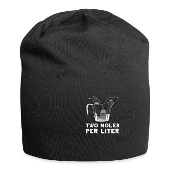 Mole Mole per Liter Chemistry Physics Gift - Jersey Beanie - black - Front