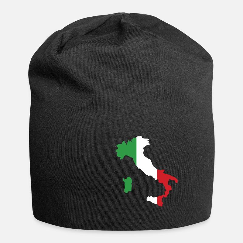 Italien - Jersey-Beanie - Schwarz