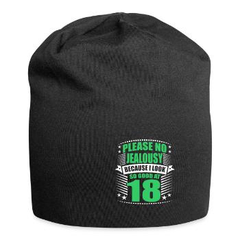 18ème anniversaire - Bonnet en jersey - noir - Devant